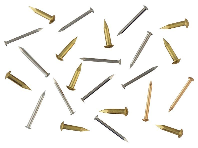 #18 Solid Brass Escutcheon Pins