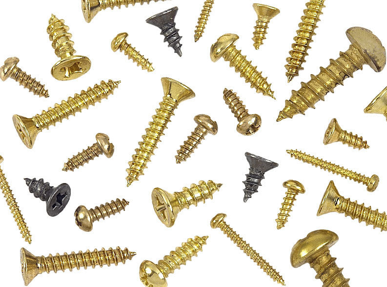 #6 x 1/2" Brass Plated Wood Screw