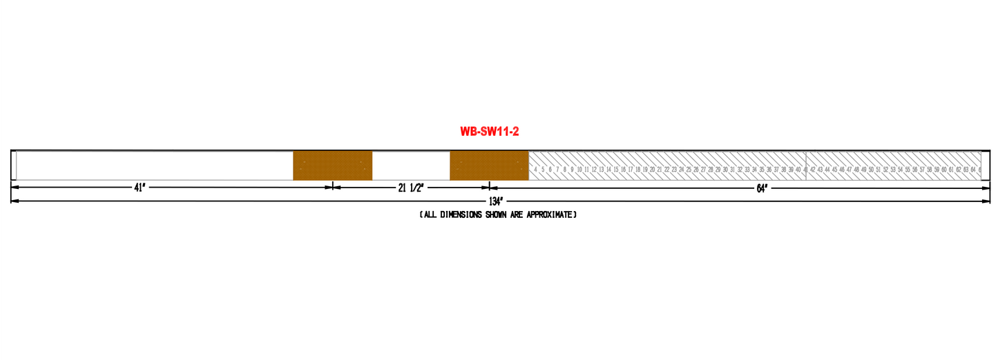 Clearmount Miter Saw Scale - Dual Cut - Length 134"