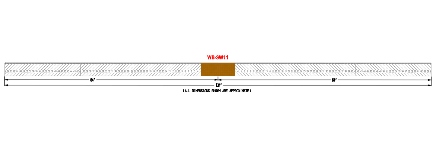 Clearmount Miter Saw Scale - Center Cut - Length 134"