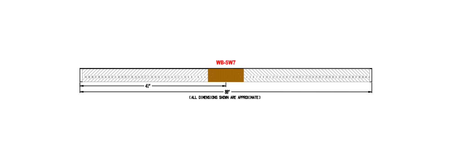 Clearmount Miter Saw Scale - Center Cut - Length 88"